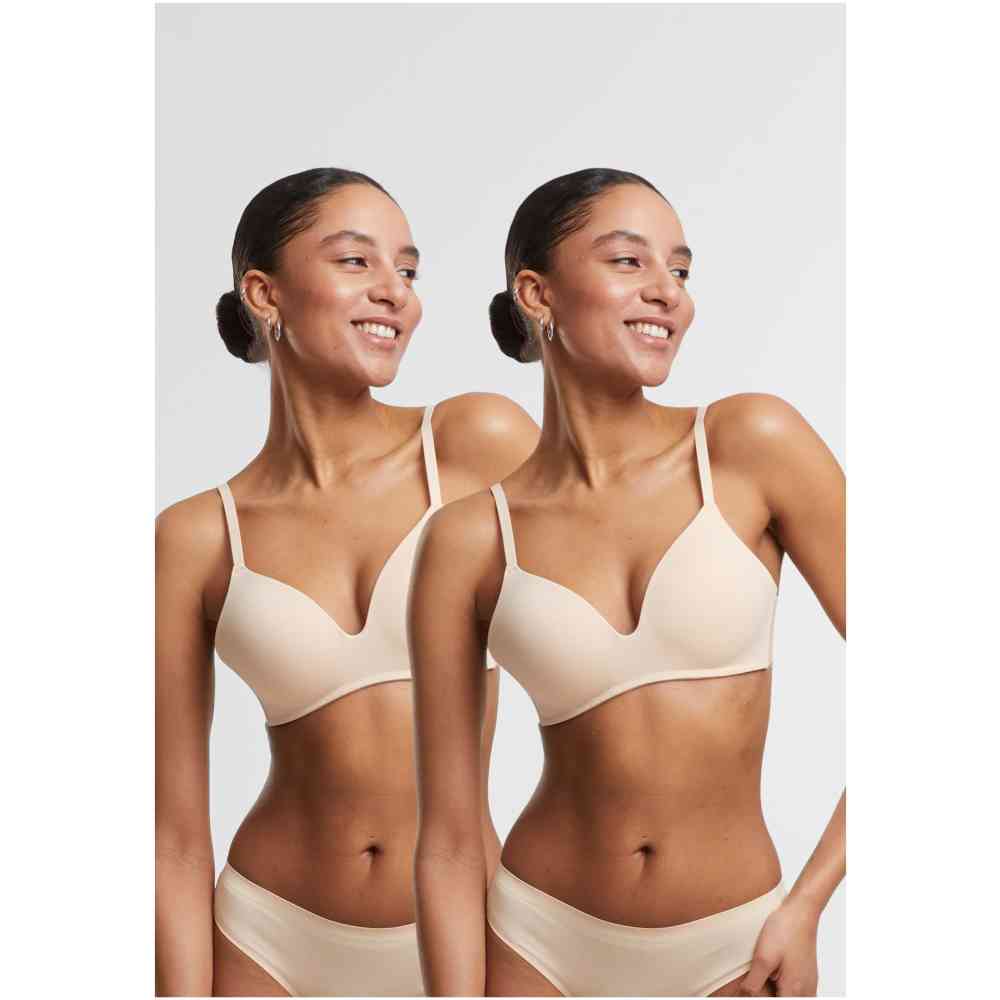 Urban Classics - Basic padded 2Pack BH - Huidskleur/Huidskleur